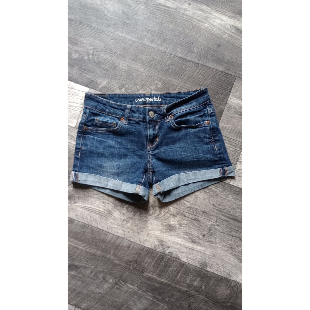 Aeropostale Women's 0 Midi Blue Jean Cut Off Shorts